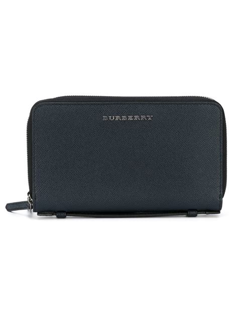 burberry double zip wallet|Burberry wallet with id window.